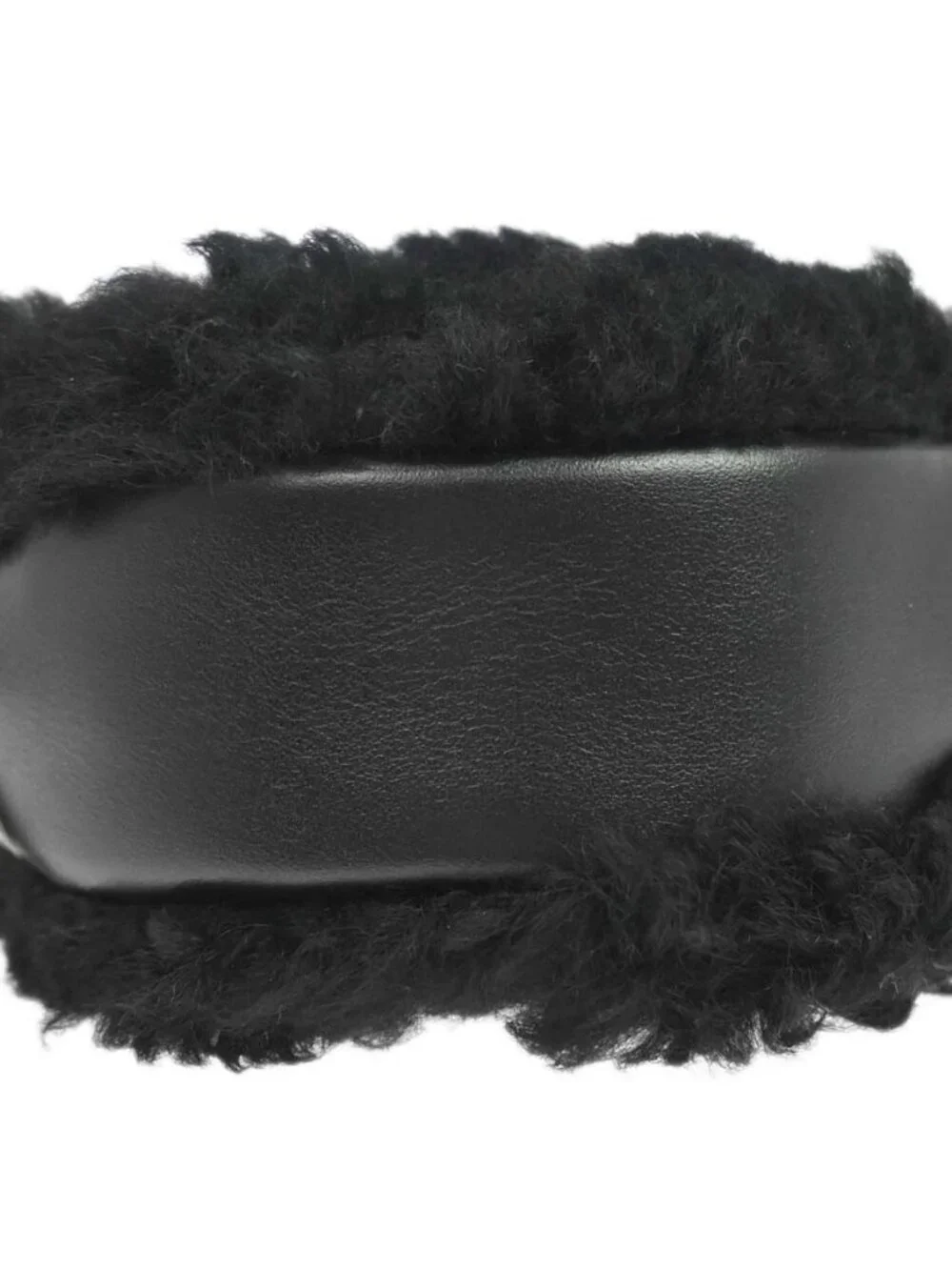Chanel Black Fur 19 Round Chain Shoulder Bag NQ11428